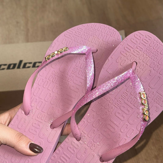 Chinelo De Dedo Colcci Rio Tiras Em Glitter 158.01.00986
