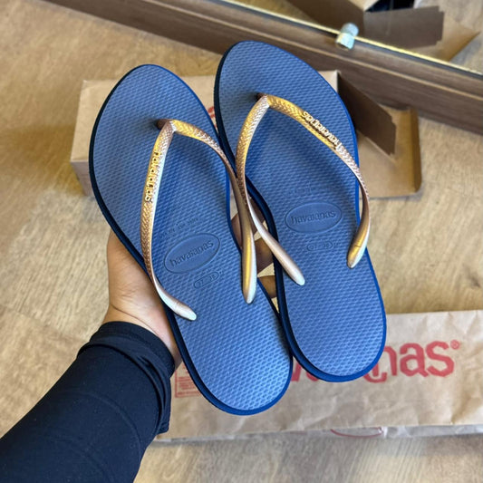 Havaianas Slim Point Lançamento - Marinho/Azul índigo