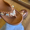 Flatform Azzem Botons Borboletas - Caramelo