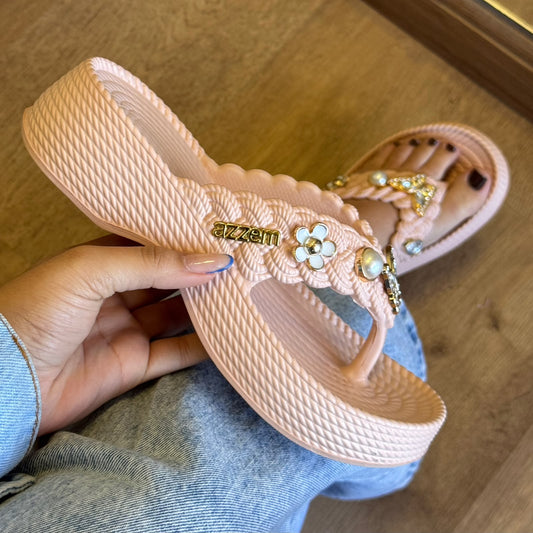 Flatform Azzem Botons Borboletas - Rose