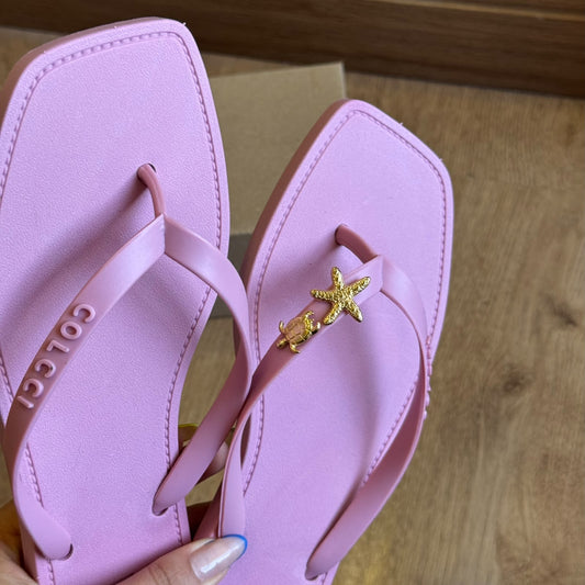 Chinelo Colcci Venice 158.01.01890 + Pin Dourado Estrela Do Mar e Tartaruga Grátis