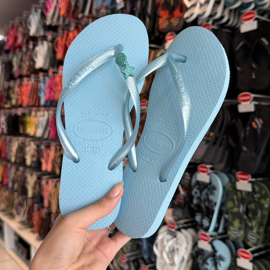 Havaianas Slim + Pin Estrela e Concha