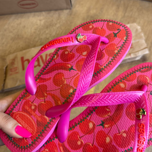 Havaianas Top Fresh Mood FC + Pin Cereja - Rosa Flux
