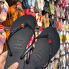 Havaianas Slim Glitter + Pin Cereja e Coração Vermelho - Preto