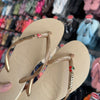 Havaianas Slim Glitter + Pin Cereja e Coração Vermelho - Dourado