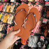 Havaianas Slim Glitter + Pin Olho Grego e Ponto de Luz - Laranja Cerrado