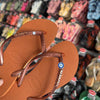 Havaianas Slim Glitter + Pin Olho Grego e Ponto de Luz - Laranja Cerrado