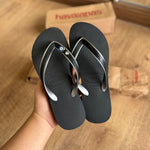 Havaianas Aura + Pin Olho Grego e Ponto de Luz - Preto