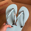Havaianas Aura Glossy + Pin Estrela, Concha e Sereia