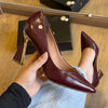 Scarpin Vizzano Detalhe Dourado Bico Fino 1388.200