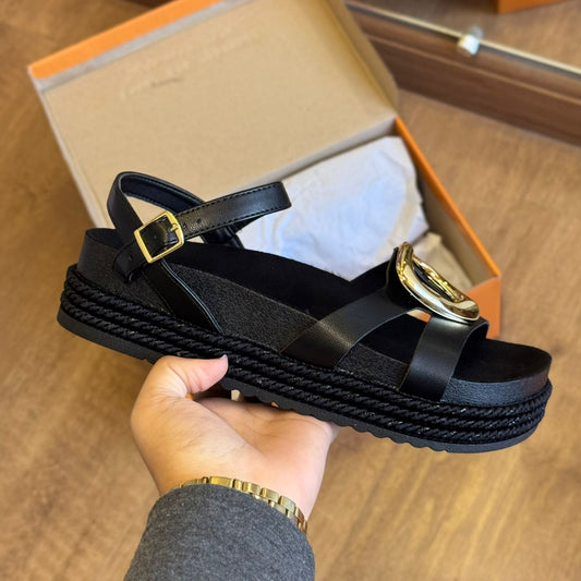 Sandália Papete Beira Rio Circulo Dourado 8546.207