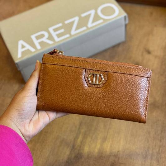 Carteira Arezzo Hexágono Dourado A400110187