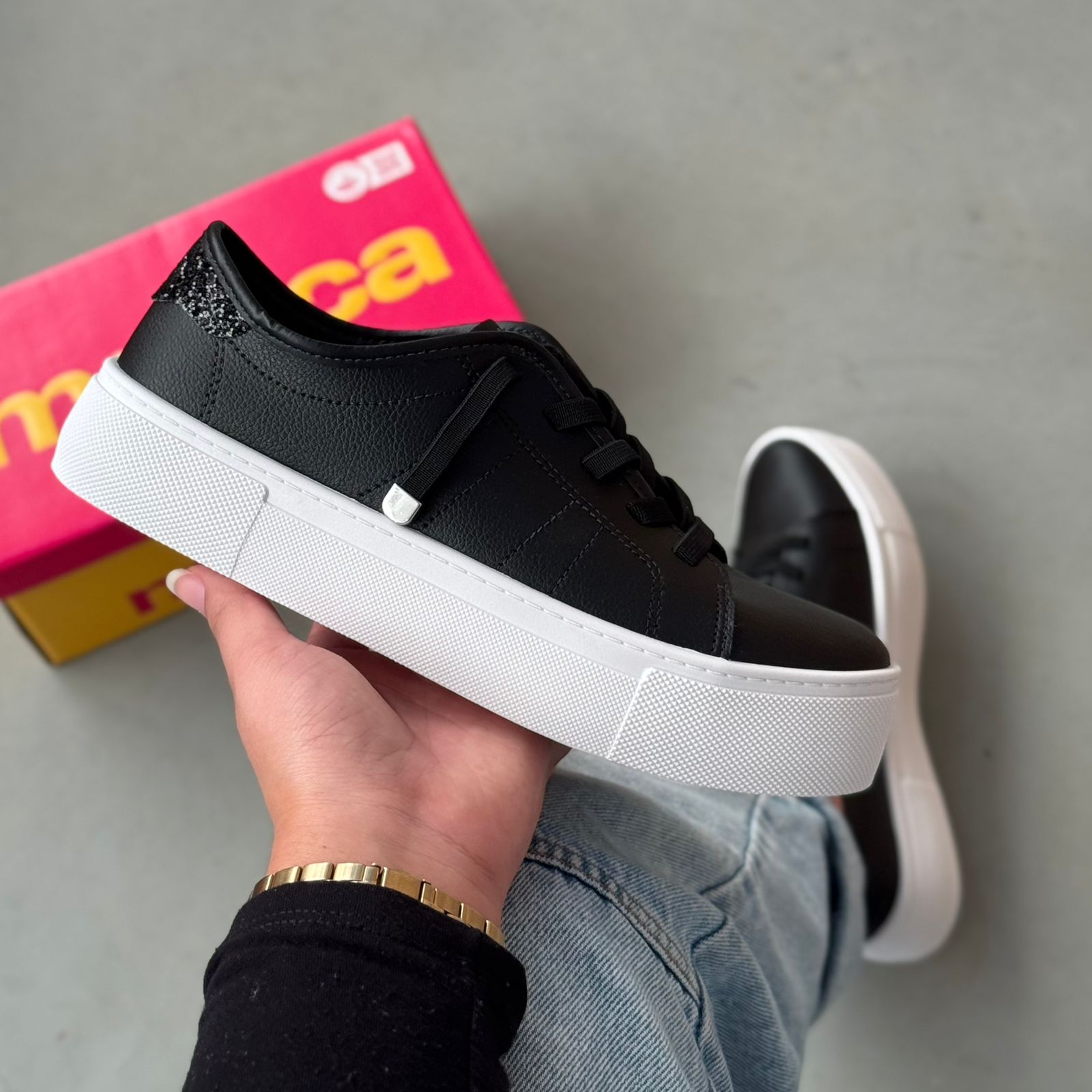 Sapato Feminino Sapatenis Brilhoso Oxford Sapato Feminino Brilhoso - Main Image