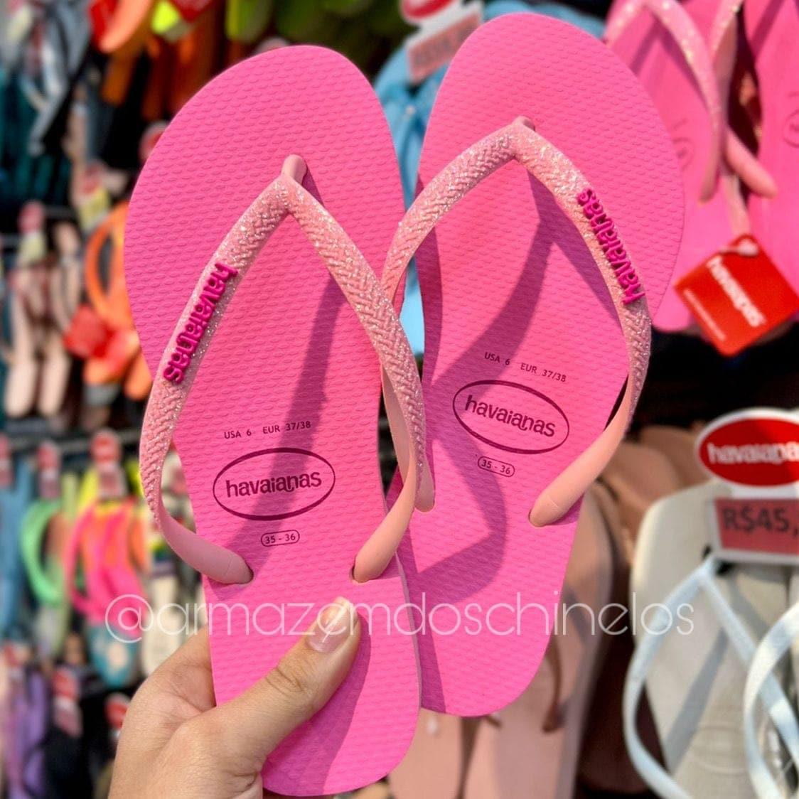 Havaianas deals rosa glitter