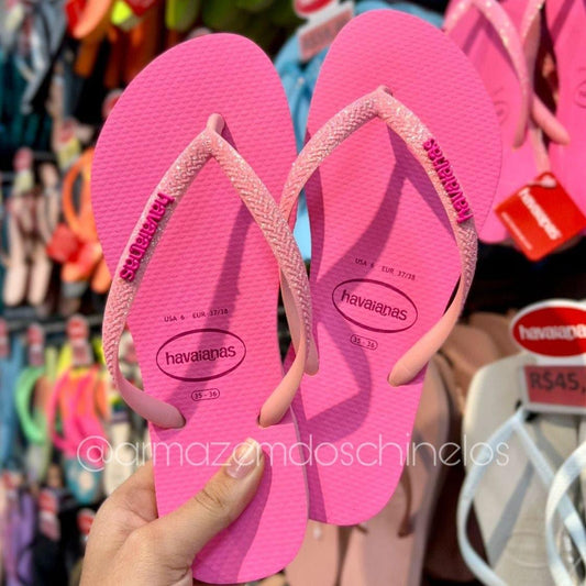 Havaianas Slim Neon Glitter - Armazém dos Chinelos  